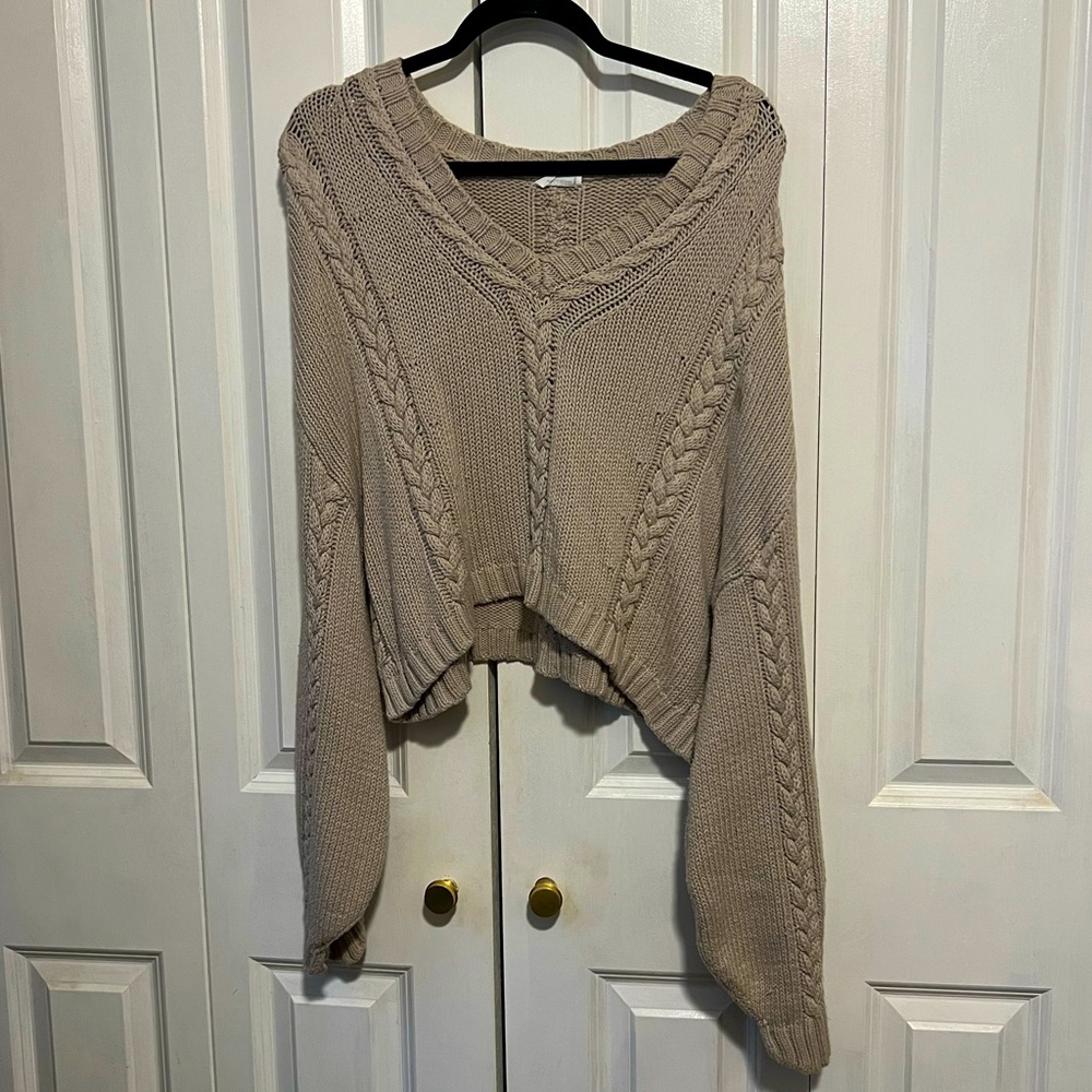 Cropped chunky knit sweater Storia